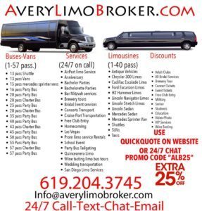 San Diego Homecoming High School Dance Limo Service party bus